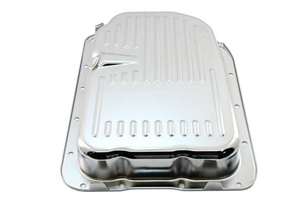 STEEL CHEVY/GM 4L80 4L80E 4L85E TRANSMISSION PAN - CHROME