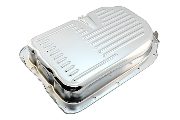 STEEL CHEVY/GM 4L80 4L80E 4L85E TRANSMISSION PAN - CHROME