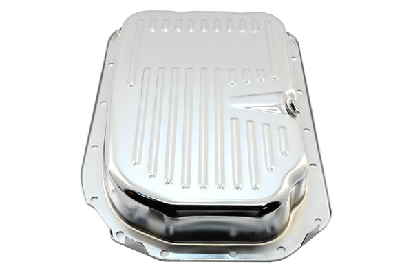 STEEL CHEVY/GM 4L80 4L80E 4L85E TRANSMISSION PAN - CHROME