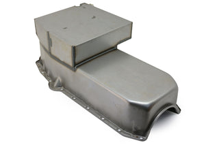 Steel Racing Oil Pan Fits 1958–1979 Small Block Chevy SBC 283–400 – IMCA Circle Track – 7 Quart – Raw
