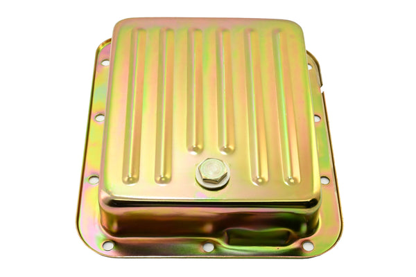 Steel Transmission Pan Fits Ford C4 – Stock Capacity – Case Fill Style – Zinc-Plated