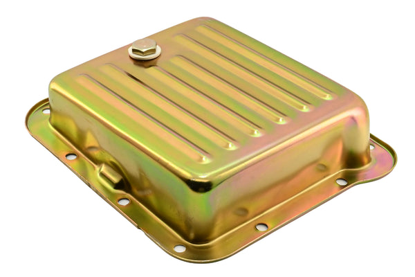 Steel Transmission Pan Fits Ford C4 – Stock Capacity – Case Fill Style – Zinc-Plated