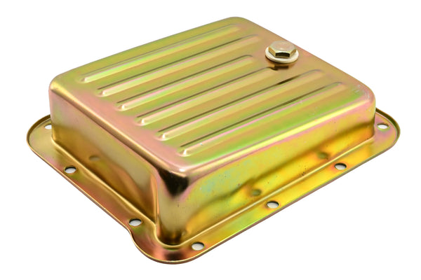 Steel Transmission Pan Fits Ford C4 – Stock Capacity – Case Fill Style – Zinc-Plated