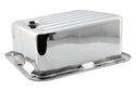Steel Transmission Pan Fits Ford C4 – Deep Sump – Case Fill Style – Chrome