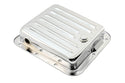 Steel Ford C4 Transmission Pan – Stock Capacity, Chrome Coated (Pan Fill Style)