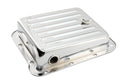 Steel Ford C4 Transmission Pan – Stock Capacity, Chrome Coated (Pan Fill Style)