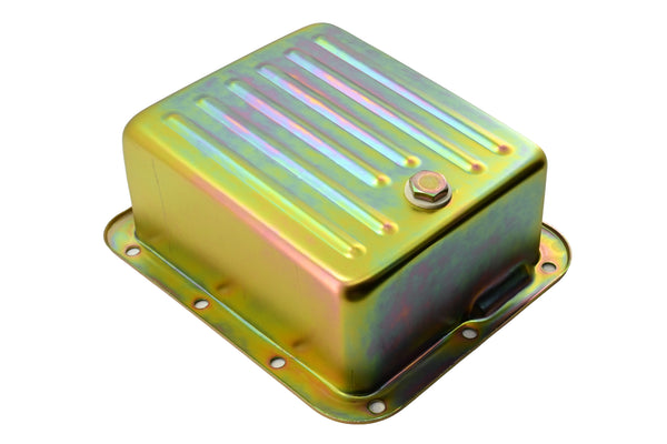 FORD C4 STEEL TRANSMISSION PAN (CASE FILL STYLE) (DEEP SUMP) - ZINC