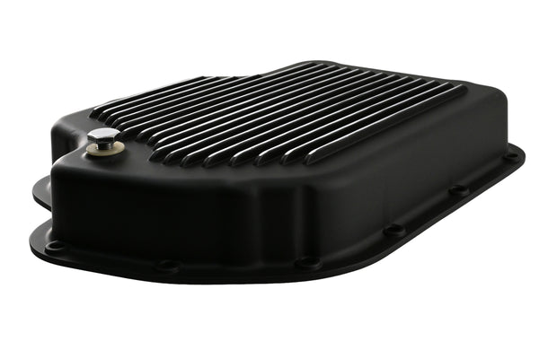 Aluminum Transmission Pan Kit Fits Chevy GM Turbo TH-400 Deep Finned – Black
