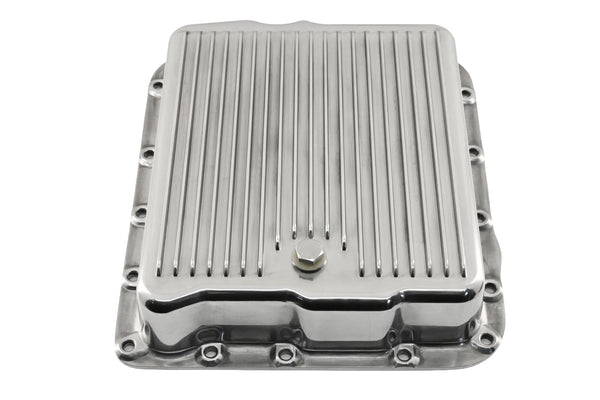 Aluminum Transmission Pan Kit Fits Chevy GM 700R4 4L60E 4L65E Deep Finned – Polished