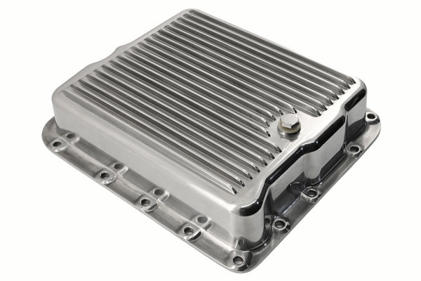 Aluminum Transmission Pan Kit Fits Chevy GM 700R4 4L60E 4L65E Deep Finned – Polished