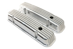 PONTIAC 326-455 POLISHED ALUMINUM VALVE COVERS - FINNED