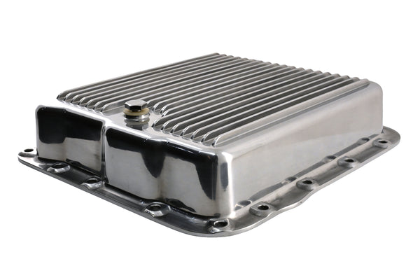 Aluminum Transmission Pan Kit Fits Chevy GM 700R4 4L60E 4L65E Deep Finned – Polished