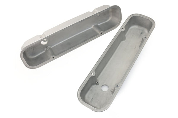 PONTIAC 326-455 POLISHED ALUMINUM VALVE COVERS - FINNED