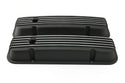 PONTIAC 326-455 POLISHED ALUMINUM VALVE COVERS - FINNED BLACK