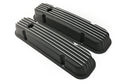 PONTIAC 326-455 POLISHED ALUMINUM VALVE COVERS - FINNED BLACK