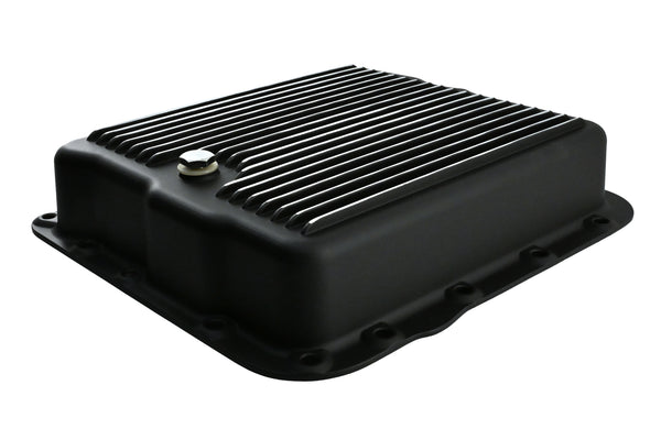 Aluminum Transmission Pan Kit Fits Chevy GM 700R4 4L60E 4L65E Deep Finned – Black