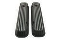 PONTIAC 326-455 POLISHED ALUMINUM VALVE COVERS - FINNED BLACK