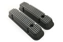 PONTIAC 326-455 POLISHED ALUMINUM VALVE COVERS - FINNED BLACK