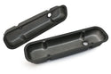 PONTIAC 326-455 POLISHED ALUMINUM VALVE COVERS - FINNED BLACK