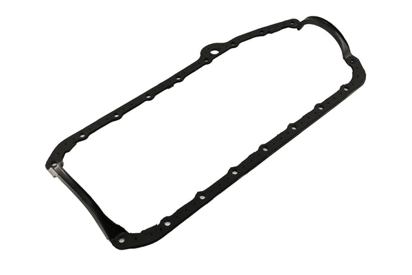 Neoprene Rubber Oil Pan Gasket – Fits 1958–79 Small Block Chevy 283–400 – Thick Front Seal – 2-Piece Rear Main Seal – Black