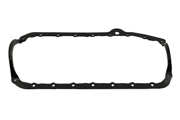 Neoprene Rubber Oil Pan Gasket – Fits 1958–79 Small Block Chevy 283–400 – Thick Front Seal – 2-Piece Rear Main Seal – Black
