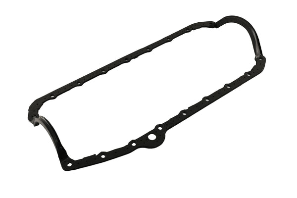 Neoprene Rubber Oil Pan Gasket – Fits 1958–79 Small Block Chevy 283–400 – Thick Front Seal – 2-Piece Rear Main Seal – Black