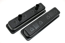 Steel Circle Track Racing Center Bolt Tall Valve Covers – Black (1987–2000 Chevy SB 5.0L/305 & 5.7L/350)