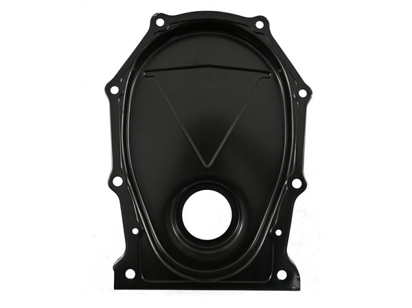 CHRYSLER-MOPAR BIG BLOCK 383-440 STEEL TIMING CHAIN COVER - EDP BLACK