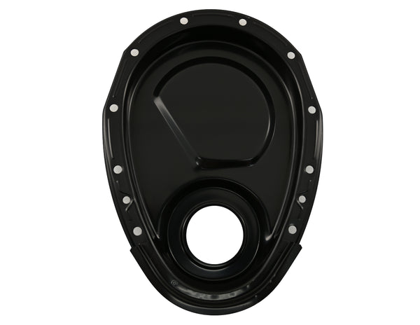 Steel Timing Chain Cover Fits 1955–1995 Chevy SBC 283–400 – Black