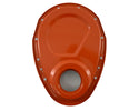 Steel Timing Chain Cover Fits 1955–1995 Chevy SBC 283–400 – Painted Orange