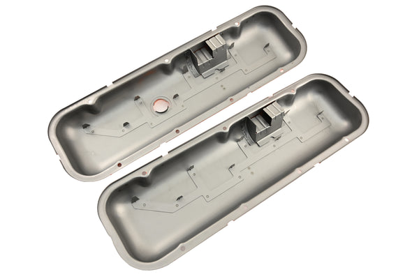 Steel Valve Covers Fits 1965-72 Big Block Chevy 396 427 454 Short w/ Dripper Rails - Orange