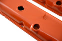 Steel Valve Covers Fits 1965-72 Big Block Chevy 396 427 454 Short w/ Dripper Rails - Orange