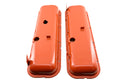 Steel Valve Covers Fits 1965-72 Big Block Chevy 396 427 454 Short w/ Dripper Rails - Orange