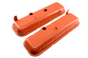 Steel Valve Covers Fits 1965-72 Big Block Chevy 396 427 454 Short w/ Dripper Rails - Orange