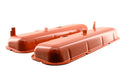Steel Valve Covers Fits 1965-72 Big Block Chevy 396 427 454 Short w/ Dripper Rails - Orange
