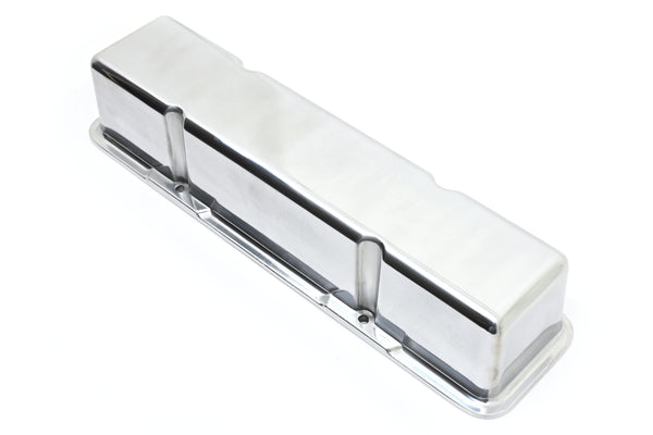 ALUMINUM CHEVY SB 283-350 TALL CIRCLE TRACK VALVE COVERS – POLISHED