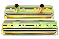 Steel Circle Track Racing Center Bolt Tall Valve Covers – Zinc Finish (1987–2000 Chevy SB 5.0L/305 & 5.7L/350)