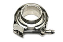 Interlocking V-Band Exhaust Clamp Kit with Male/Female Flanges – 2.25 Inch (57.9mm) 304 Stainless Steel