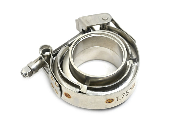 Interlocking V-Band Exhaust Clamp Kit with Male/Female Flanges – 4.5 Inch (115.1mm) 304 Stainless Steel