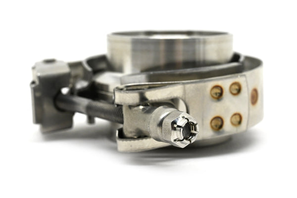 Interlocking V-Band Exhaust Clamp Kit with Male/Female Flanges – 4 Inch (102.4mm) 304 Stainless Steel
