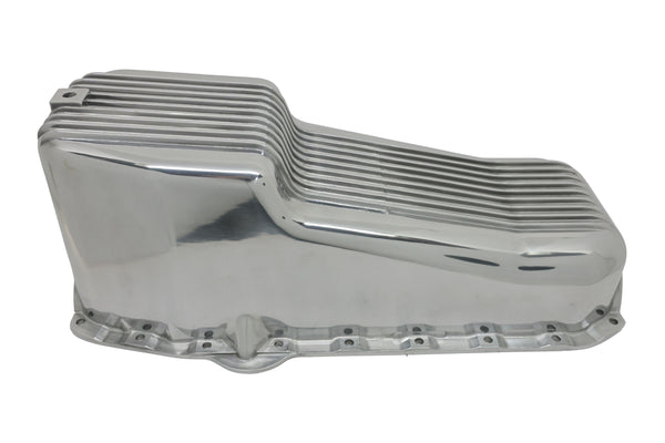 CFR Performance Aluminum 1958–79 Chevy SB 262–400 Stock Capacity Oil Pan – Retro Finned – Polished
