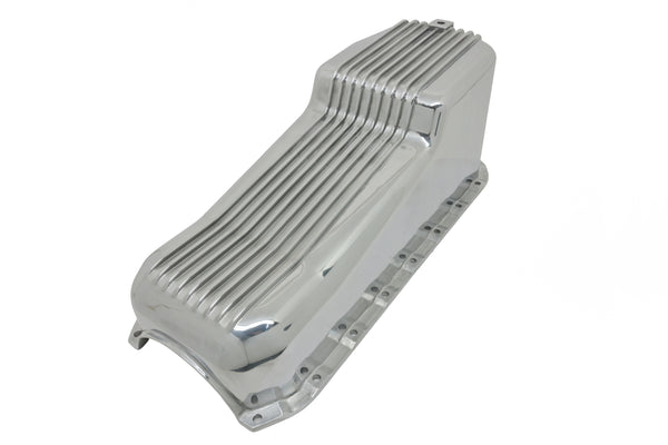 CFR Performance Aluminum 1958–79 Chevy SB 262–400 Stock Capacity Oil Pan – Retro Finned – Polished
