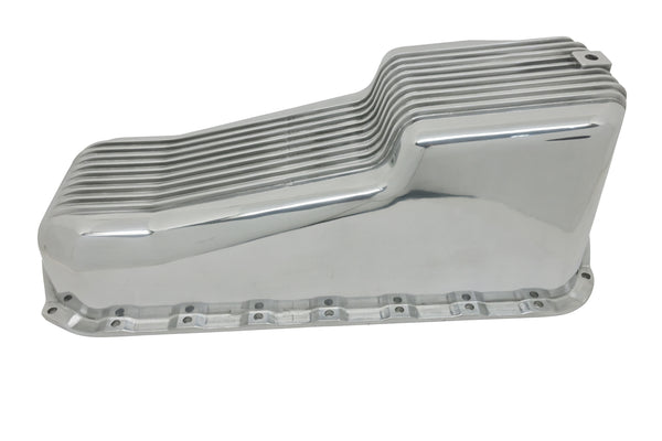 CFR Performance Aluminum 1958–79 Chevy SB 262–400 Stock Capacity Oil Pan – Retro Finned – Polished