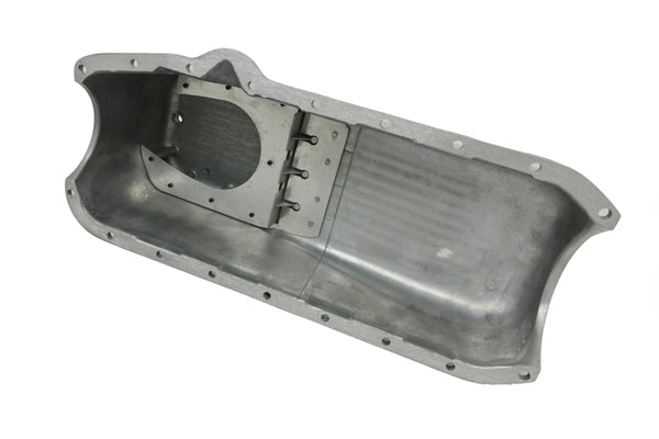 CFR Performance Aluminum 1958–79 Chevy SB 262–400 Stock Capacity Oil Pan – Retro Finned – Polished