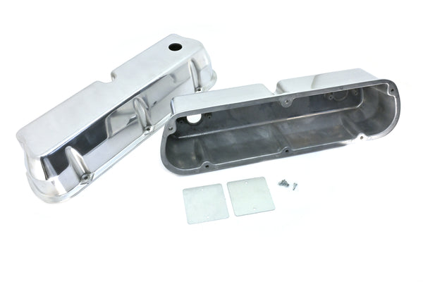 1962-85 FORD SMALL BLOCK 289-302-351W-5.0L TALL POLISHED ALUMINUM VALVE COVERS - SMOOTH