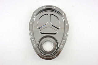 Steel Timing Chain Cover Kit for Roller Cam Fits 1955–1995 Chevy SBC 283–400 – Black Chrome