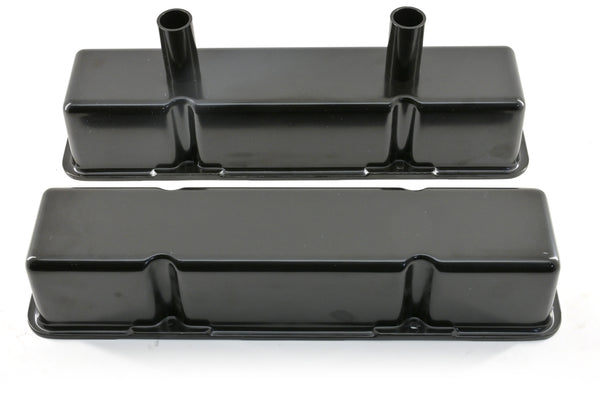 ALUMINUM CHEVY SB 283-350 TALL CIRCLE TRACK VALVE COVERS – BLACK