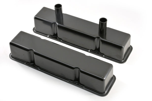 ALUMINUM CHEVY SB 283-350 TALL CIRCLE TRACK VALVE COVERS – BLACK
