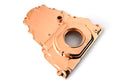 ALUMINUM CHEVY LS TWO PIECE TIMING CHAIN COVER W CAM SENSOR HOLE - COPPER