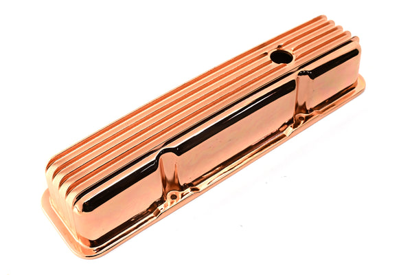 1987-97 CHEVY 5.0L & 5.7L TALL ALUMINUM CENTER BOLT VALVE COVERS - FINNED - COPPER